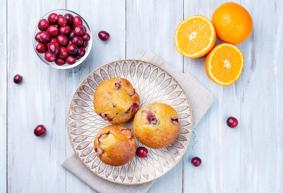 Muffins Naranjas y Arándanos
